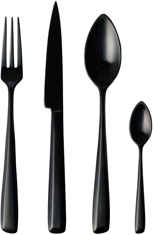 Photo: Ann Demeulemeester Black Serax Edition Zoë 24-Piece Cutlery Set