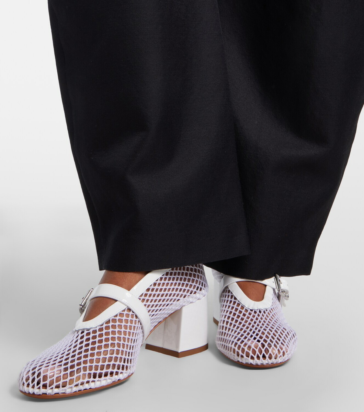 Alaïa Babies mesh Mary Jane pumps