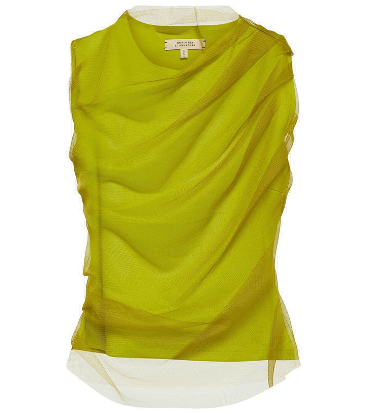 Photo: Dorothee Schumacher Jersey and tulle top