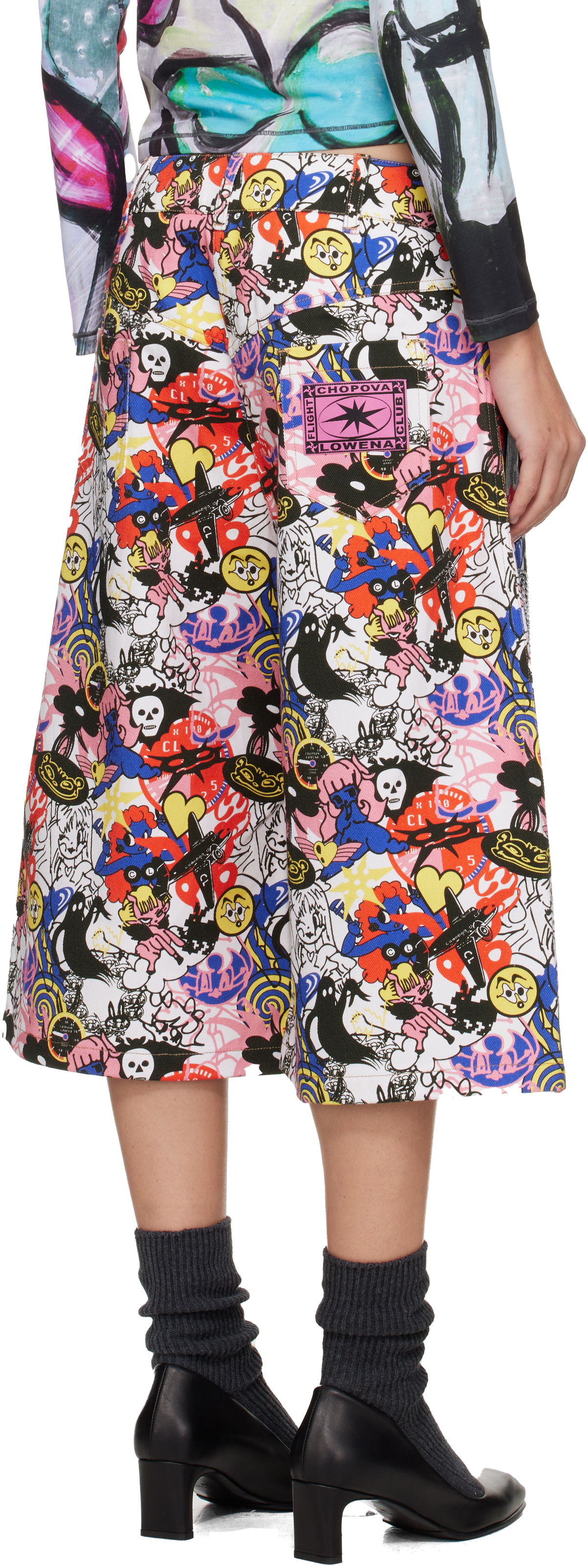 Chopova Lowena Multicolor Cosmos Denim Shorts