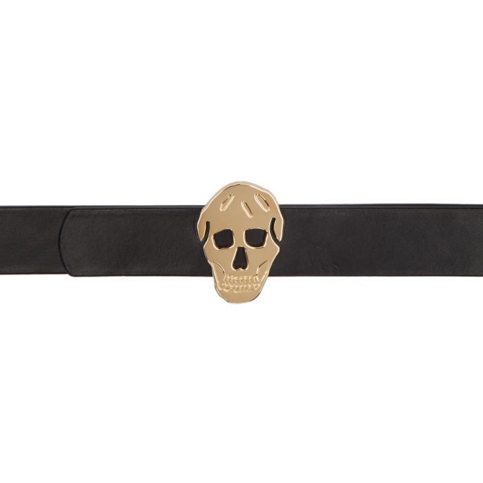 Photo: Alexander McQueen Black and Gold 3D Skull Belt
