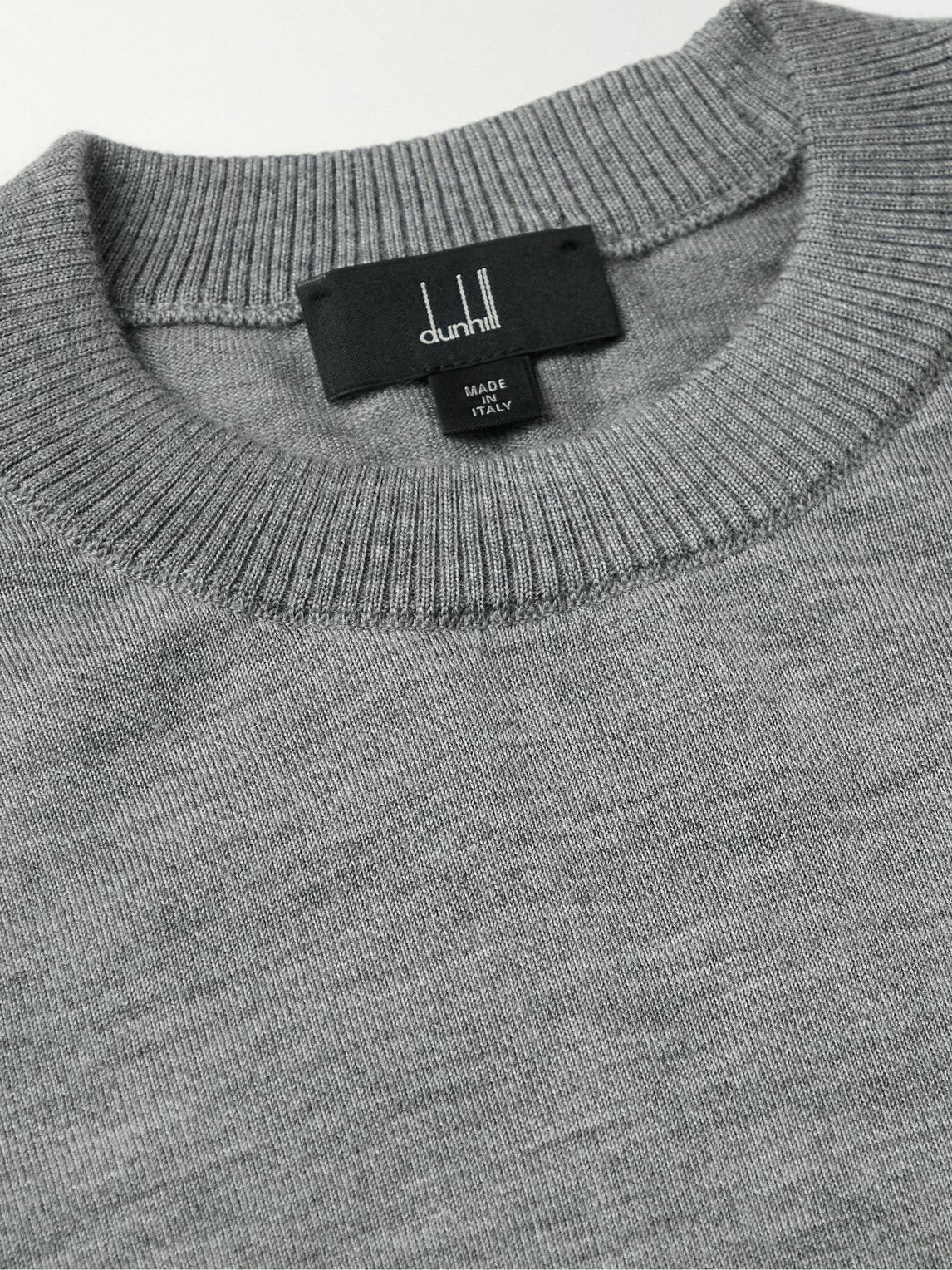 Dunhill - Logo-Embroidered Cashmere Sweater - Gray Dunhill