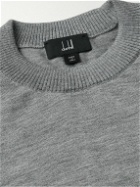 Dunhill - Logo-Embroidered Cashmere Sweater - Gray