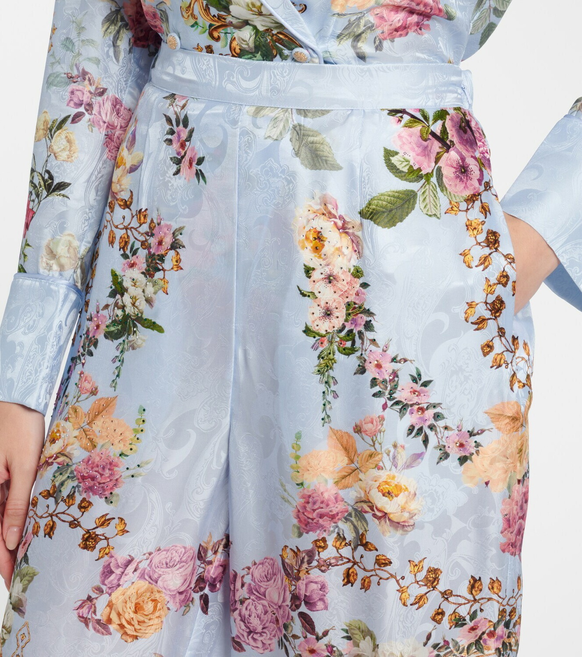Camilla Tiled In Time floral wide-leg pants