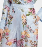 Camilla Tiled In Time floral wide-leg pants