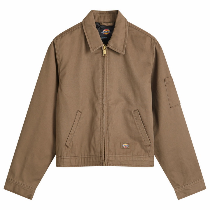 Photo: Dickies Women's Lined Eisenhower Cropped Jacket in Mushroom