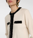 Tory Burch Kendra sequined wool-blend jacket