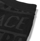 Versace - Slim-Fit Tapered Logo-Jacquard Cotton-Terry Sweatpants - Men - Black