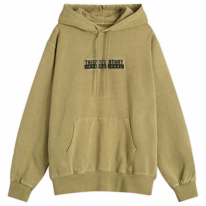 Photo: thisisneverthat Men's Tnt International Hoodie in Moss