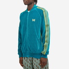 Needles Men's Velour RC Track Jacket in Turquoise