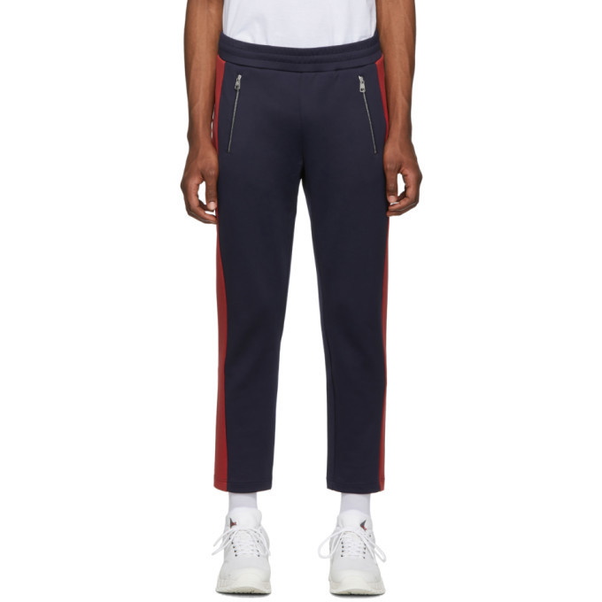 Photo: Moncler Navy and Red Jersey Lounge Pants