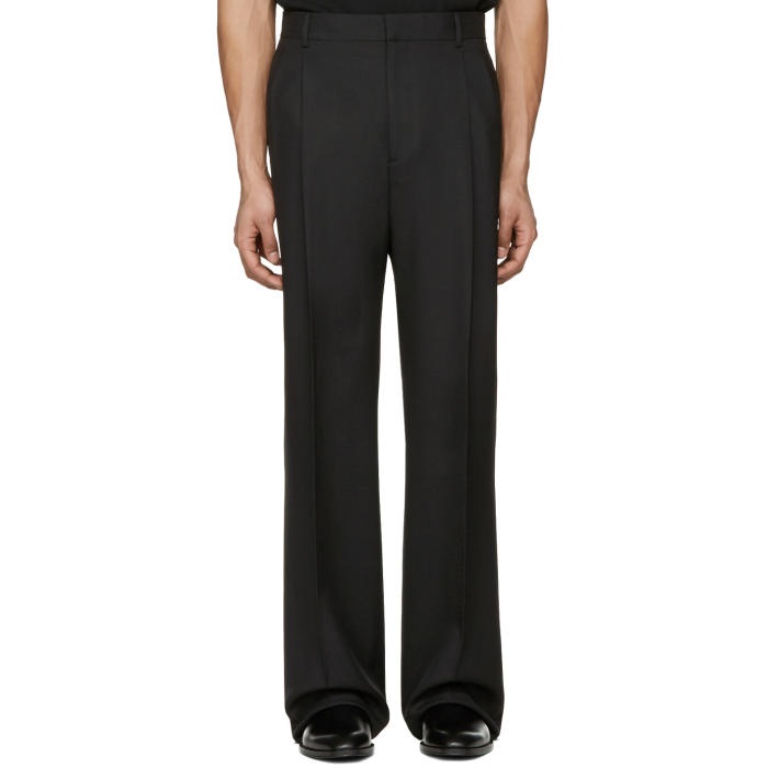 Photo: Givenchy Black Wide-Leg Trousers 