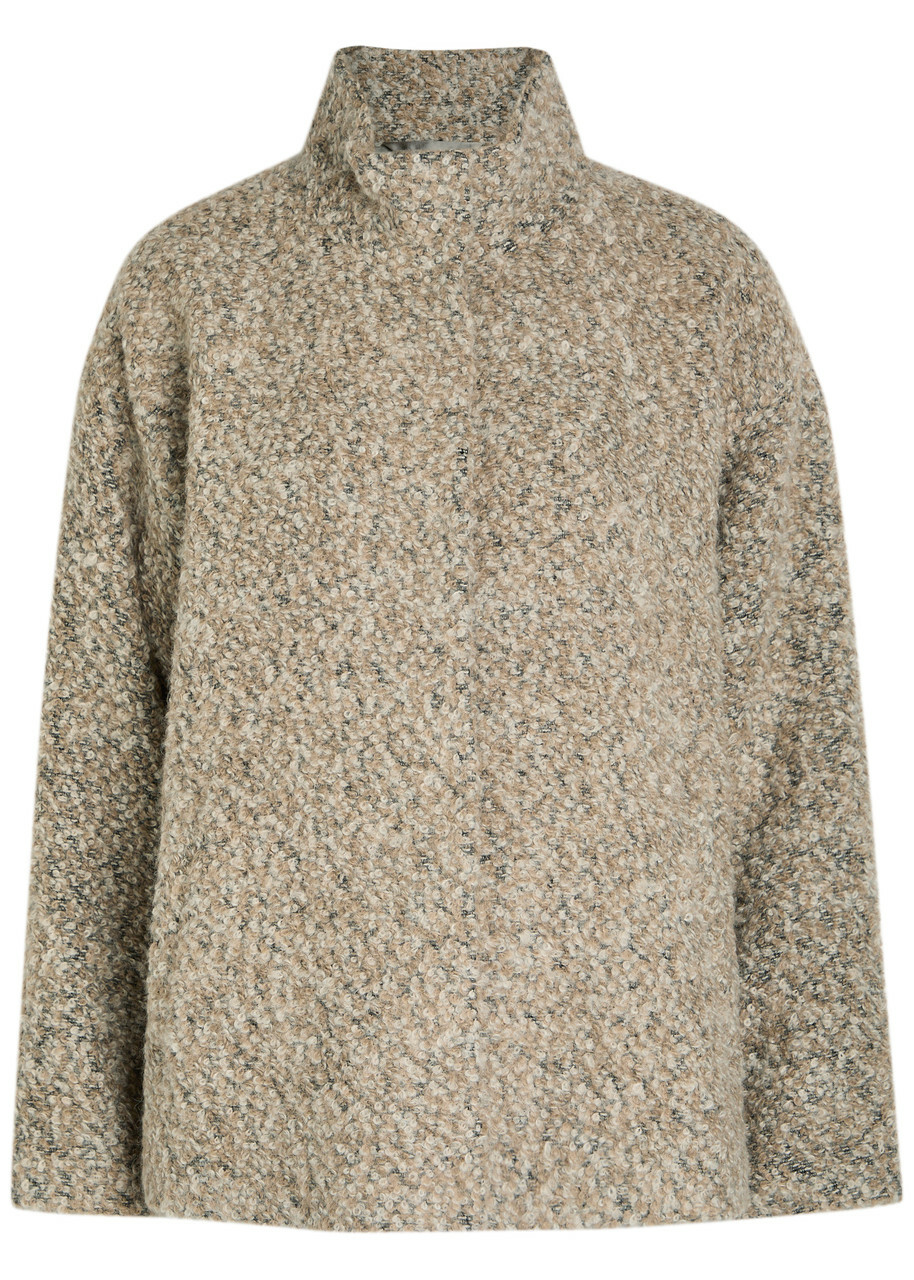 Eileen Fisher Melange Alpaca-blend Jacket Beige