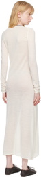 AURALEE Off-White Crewneck Midi Dress