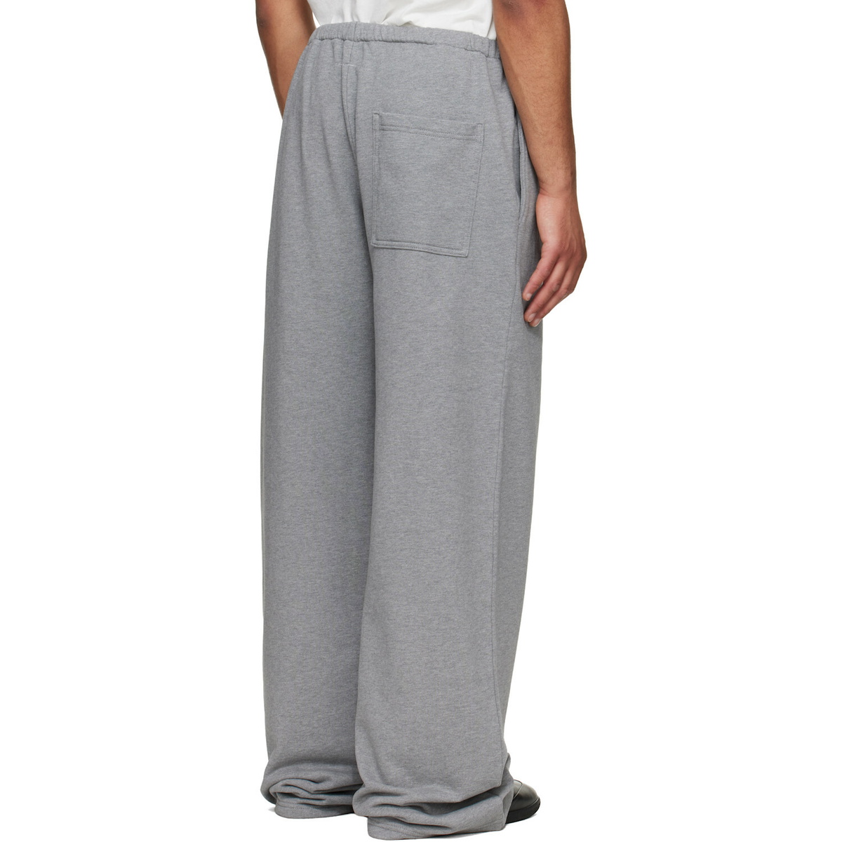 MM6 Maison Margiela Gray Logo Patch Sweatpants