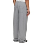 MM6 Maison Margiela Gray Logo Patch Sweatpants
