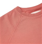 Folk - Rivet Garment-Dyed Loopback Cotton-Jersey Sweatshirt - Coral