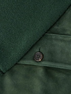 Ralph Lauren Purple label - Suede-Panelled Cashmere Jacket - Green