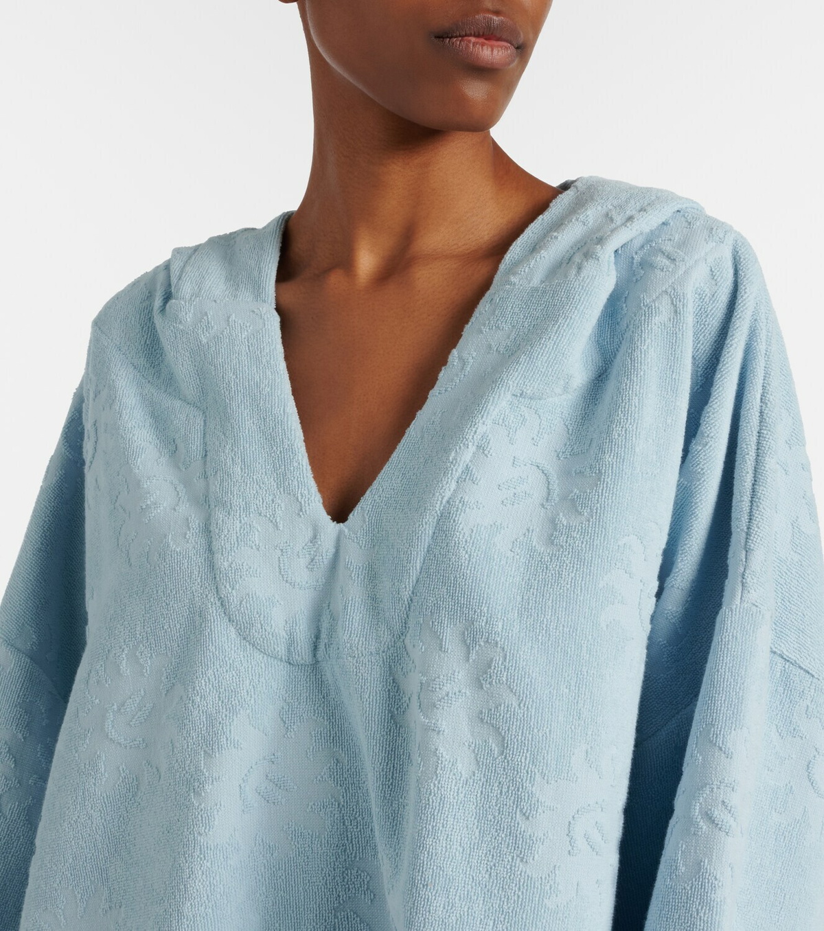Hunza G Hooded cotton terry poncho