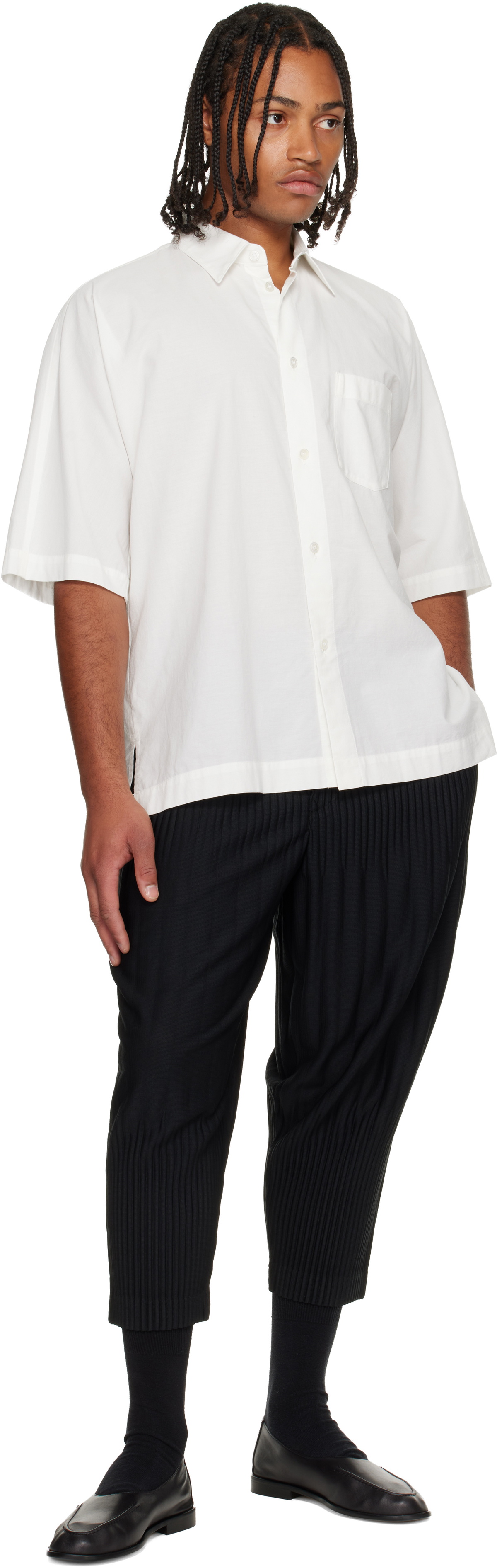 HOMME PLISSÉ ISSEY MIYAKE White Streamline Shirt