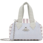 Vivienne Westwood Navy & Burgundy Yasmine Small Archive Hand Bag
