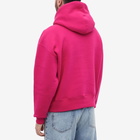 AMI Men's Tonal Heart Hoody in Fuchsia