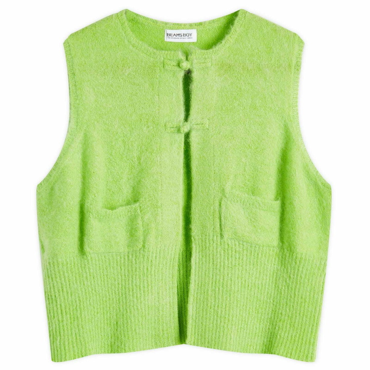 Photo: Beams Boy Women's G. Button Vest in Lime.Grn 