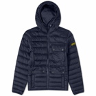 Barbour Men's International Ouston Hooded Quilt Jacket in Navy