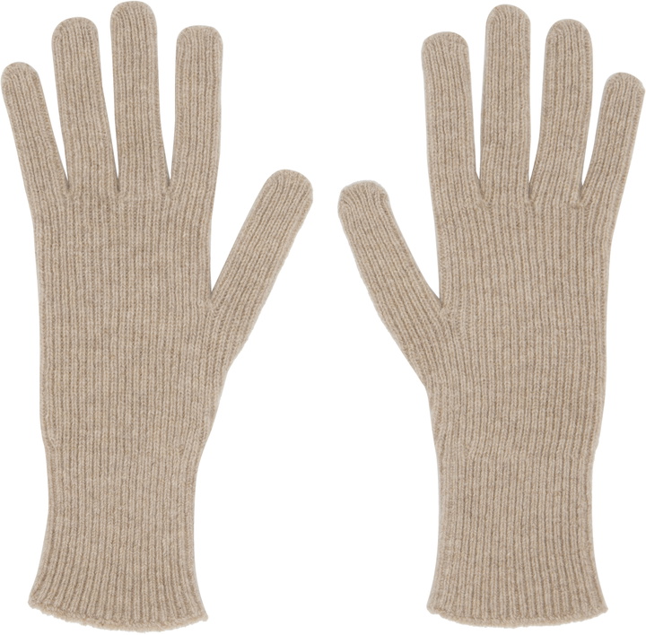 Photo: Baserange Beige Ribbed Gloves