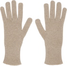 Baserange Beige Ribbed Gloves