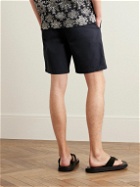 Club Monaco - Maddox Straight-Leg Cotton-Blend Twill Shorts - Blue