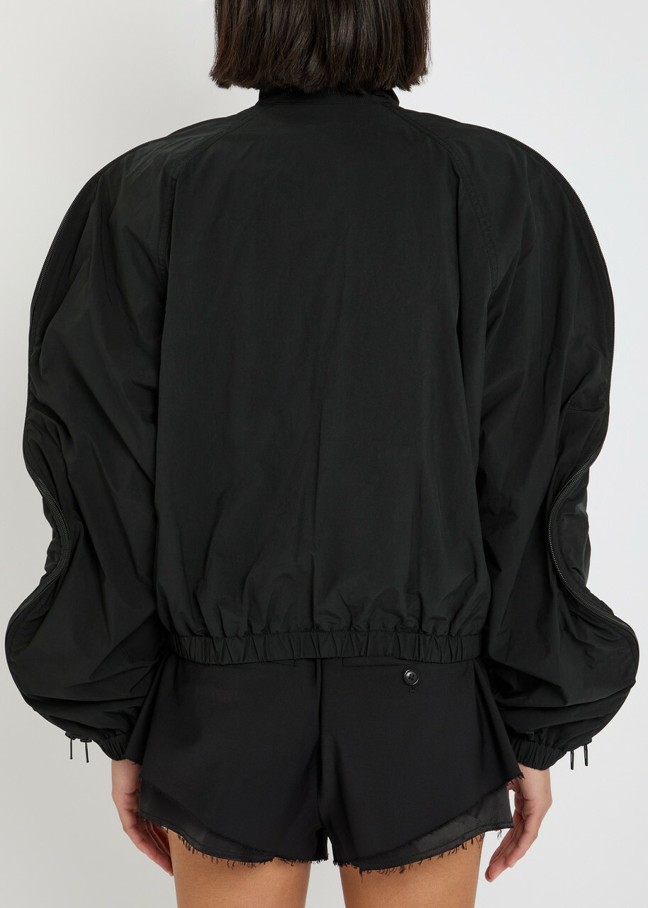 Alexanderwang.t Zip Sleeve Coaches Shell Jacket Black