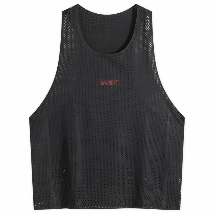Photo: Bandit Men's Open Mesh Gradient Cut Race Singlet in Black