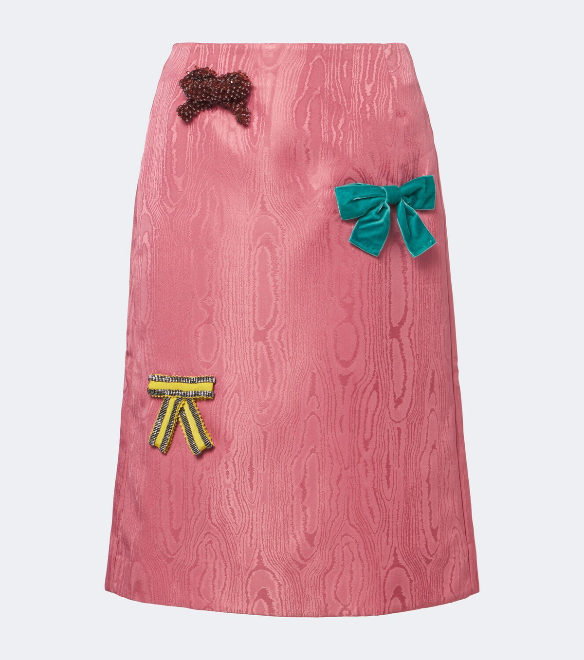 Alémais Valentina embellished moiré midi skirt