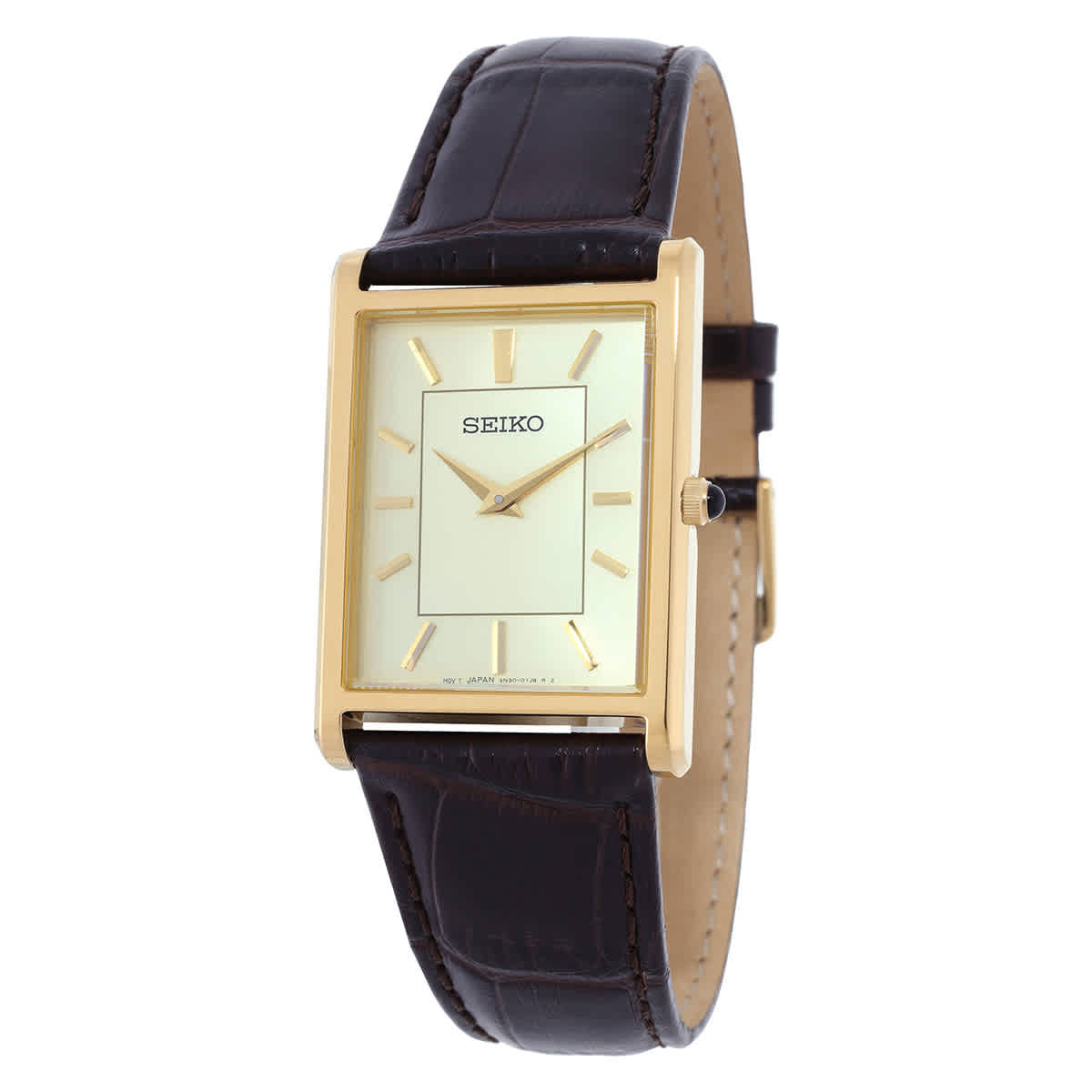 Seiko Classic Quartz Gold Dial Mens Watch SWR106P1