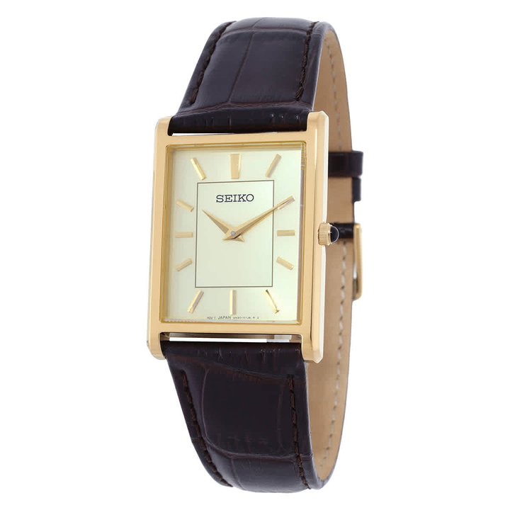 Photo: Seiko Classic Quartz Gold Dial Mens Watch SWR106P1