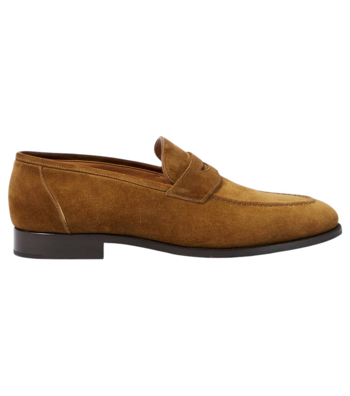 Photo: Loro Piana Sergio suede Penny loafers