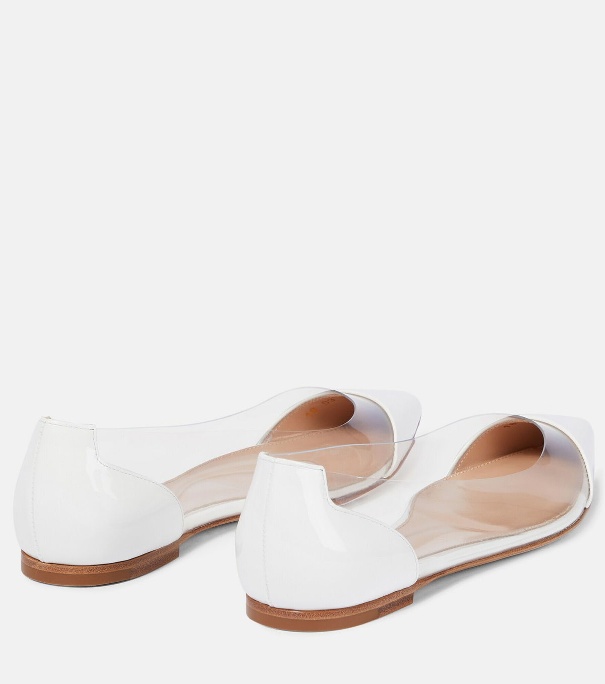 Gianvito Rossi - Plexi leather and PVC ballet flats