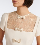 Valentino Crepe Couture lace-trimmed minidress