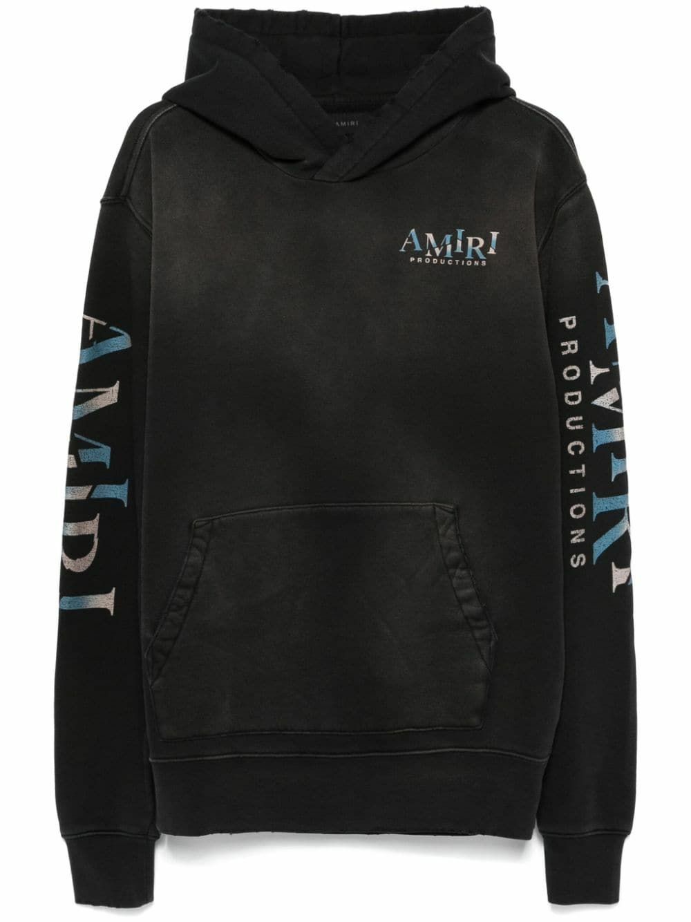 Amiri Blue Oversized Bandana Reconstructed Hoodie Amiri