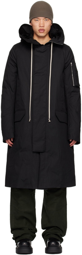 Photo: Rick Owens Black Porterville Megaparka Coat