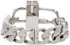 Givenchy Silver G Chain Lock Bracelet