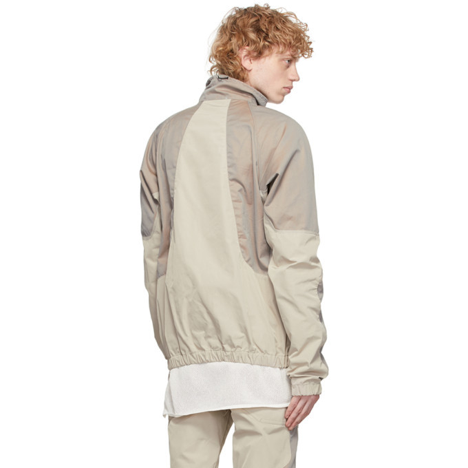 Arnar Mar Jonsson Beige and Grey Track Jacket