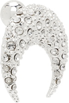 Marine Serre Crystal Moon Stud Single Earring