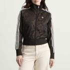 Adidas Women's Satin Firebird Track Top in Earth Strata/Aurora Coffee