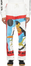 Bethany Williams White The Magpie Project Edition Flag Print Popper Lounge Pants