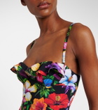 Dolce&Gabbana Floral ruffled swimsuit