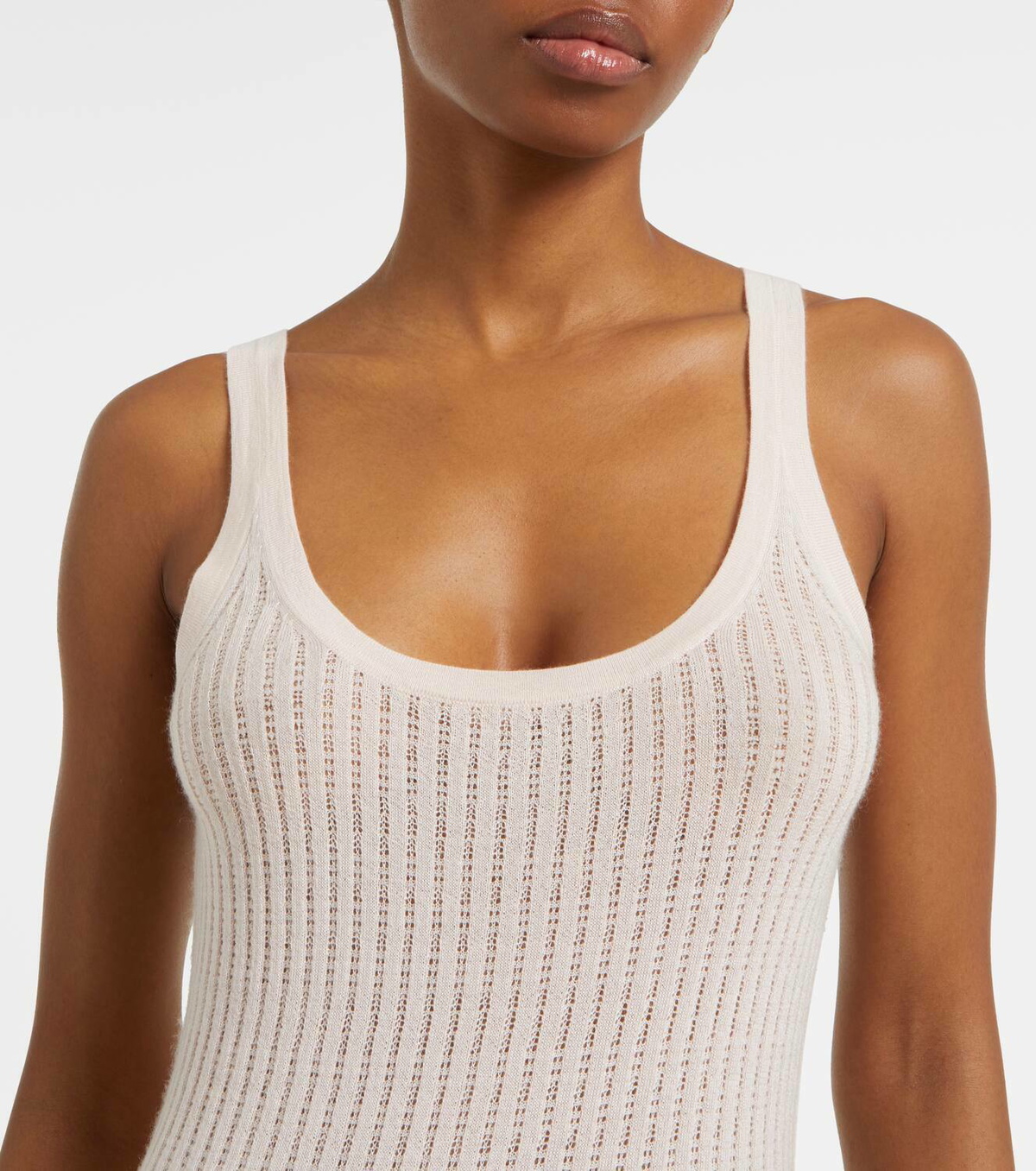 Gabriela Hearst Nevin pointelle cashmere and silk tank top