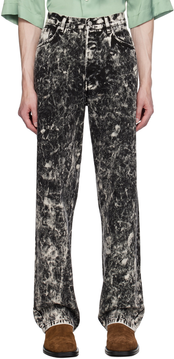 Dries Van Noten Black Acid Wash Jeans Dries Van Noten