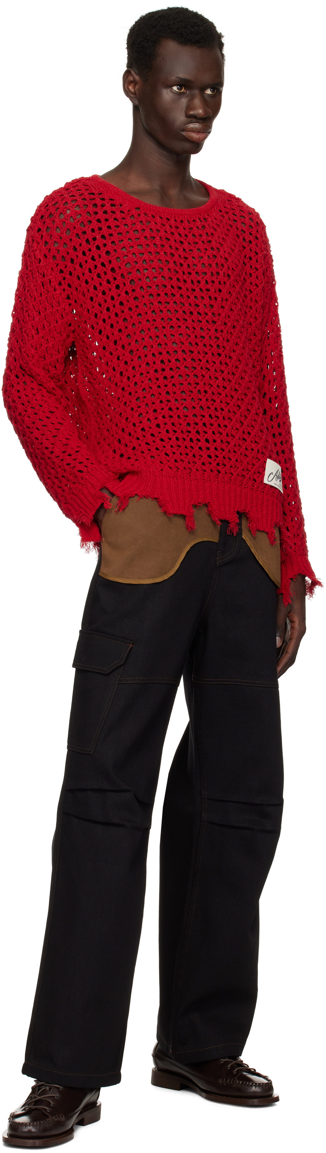 Andersson Bell Red Damaged Sweater Andersson Bell Andersson Bell Red Damaged Sweater Andersson Bell